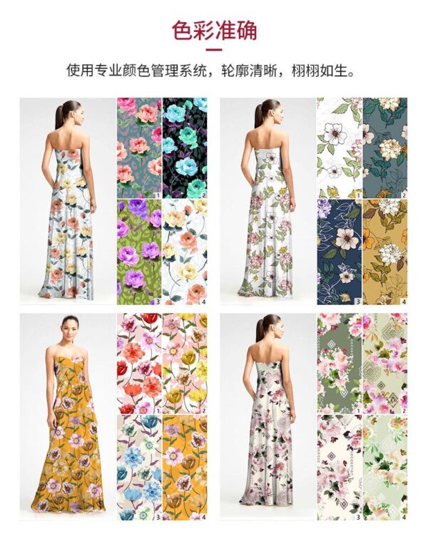 涤纶数码印花加工涤氨涤棉面料分散热转移印花厂看图开版包工包料 - Image 2